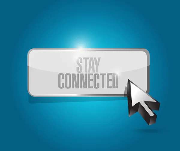 Stay connected button sign illustration — Stock Photo, Image