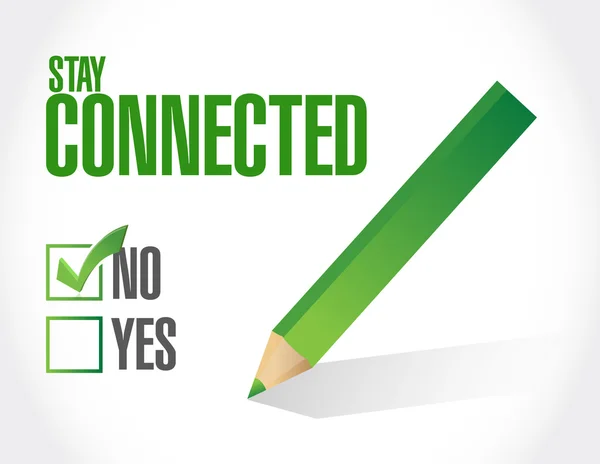 Not stay connected sign illustration design — Stock Photo, Image