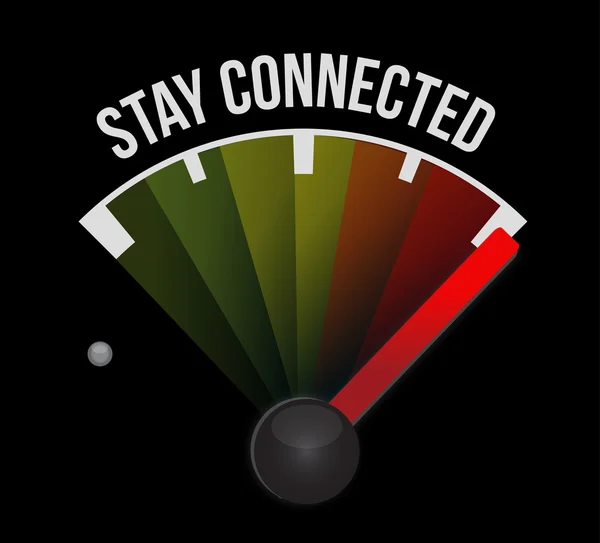 Stay connected meter sign illustration — Stock Photo, Image