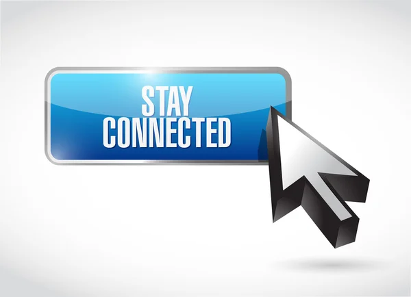 Stay connected button sign illustration design — Stock Photo, Image