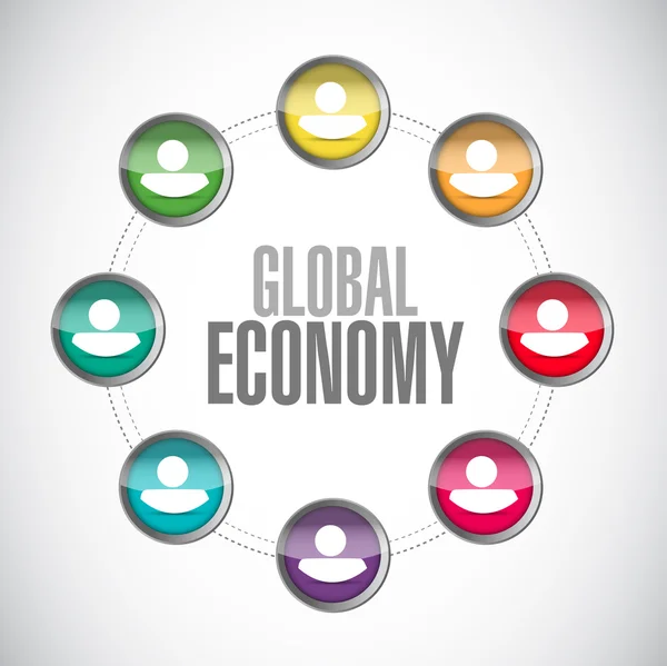 Global economy people network sign concept — Stock Photo, Image