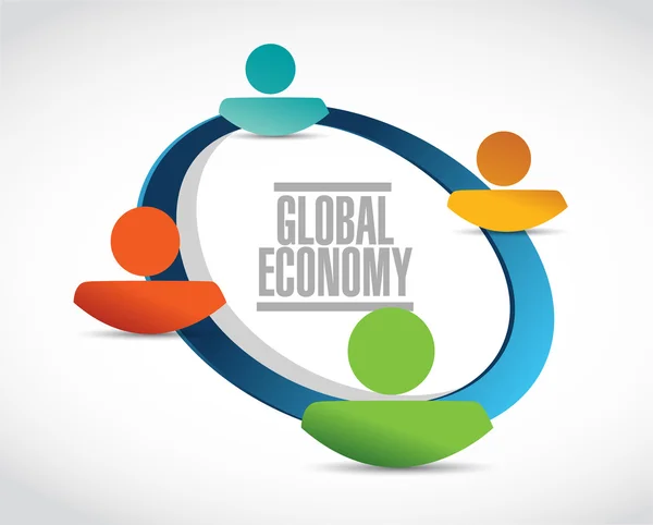 Global economy people network sign concept — Stock Photo, Image