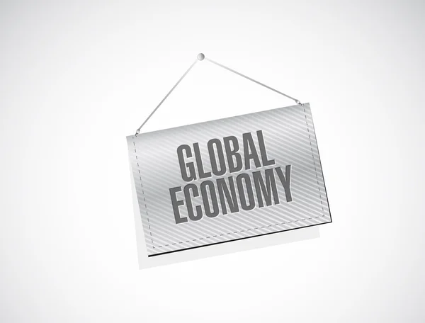 Global economy banner sign concept — Stock Photo, Image