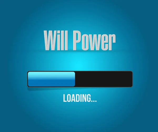 Will power loading bar sign concept — Stock Photo, Image