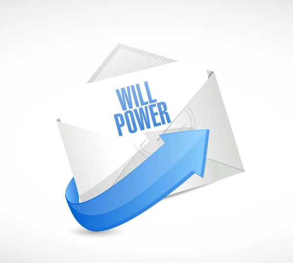Wilskracht mail teken concept — Stockfoto