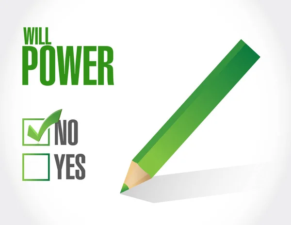 No will power sign concept illustration — Stock Photo, Image