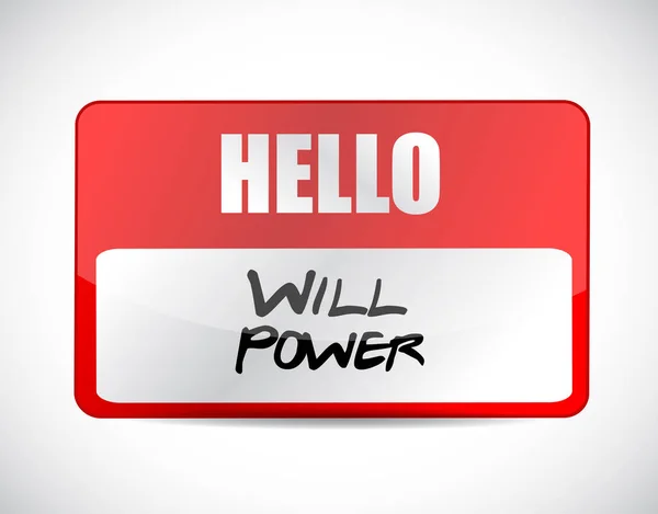 Will power name tag signe concept — Photo