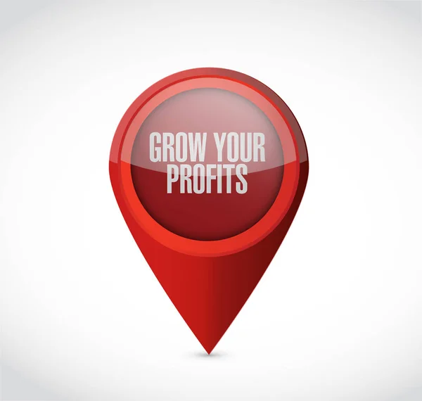 Grow your profits pointer sign concept — Stock Photo, Image