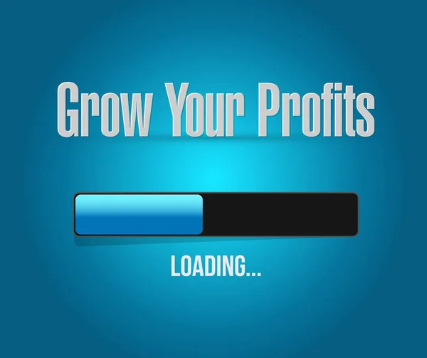 Grow your profits loading bar sign concept — Stock Photo, Image