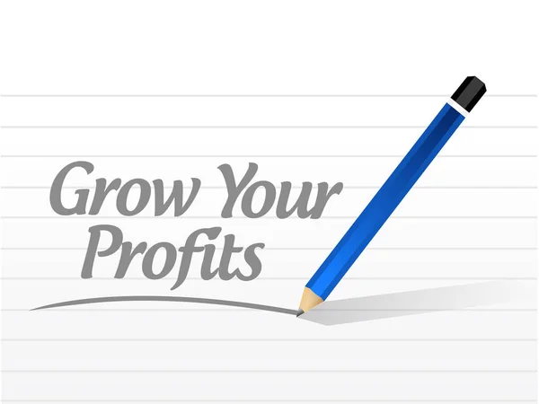 Grow your profits message sign concept — Stock Photo, Image