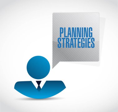planlama stratejileri işadamı işareti kavramı