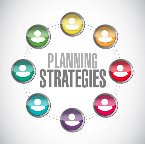 Planning strategies people connections sign — Stock Photo, Image