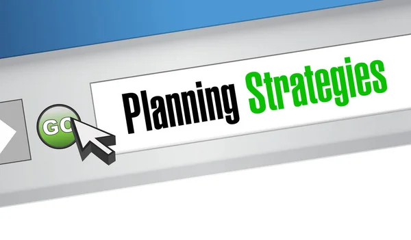 Planning strategies website sign concept — Stock Photo, Image