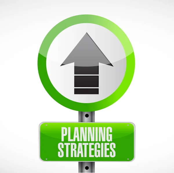 Planering strategier road sign koncept — Stockfoto