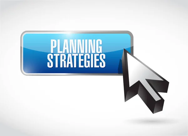 Planning strategies button sign concept — Stock Photo, Image