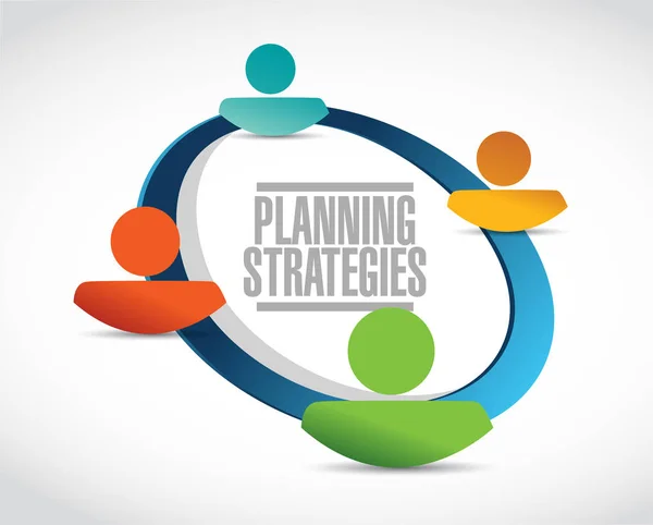 Estrategias de planificación gente red signo concepto — Foto de Stock