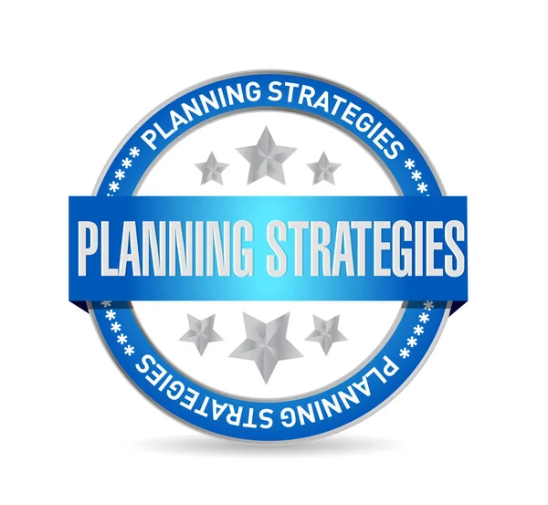 Planning strategies seal sign concept — Stock Photo, Image