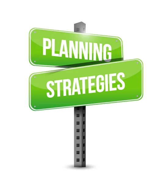 Planning strategies street sign concept — Stock Photo, Image