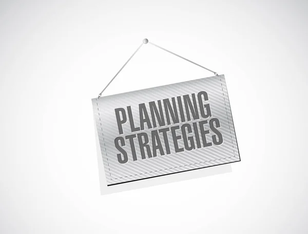 Planning strategies banner sign concept — Stock Photo, Image