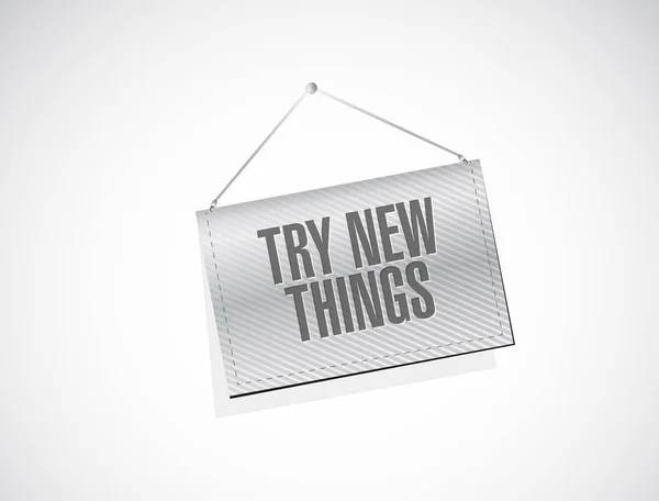 Try new things banner sign concept — Stock Photo, Image