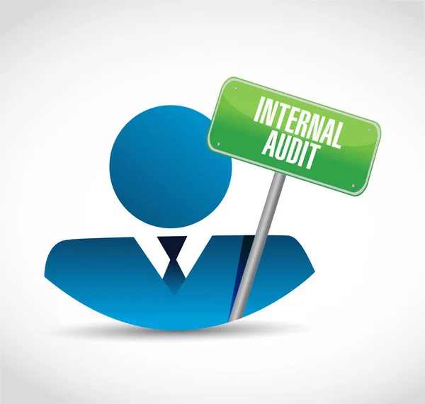 Interne Audit avatar teken concept illustratie — Stockfoto