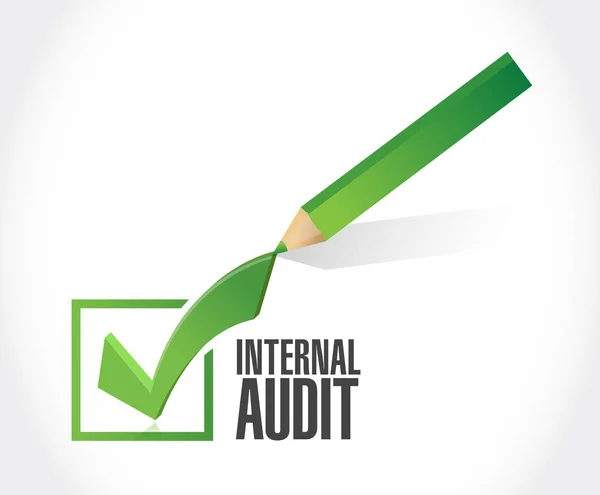 Internal Audit check mark sign concept — Stock Photo, Image