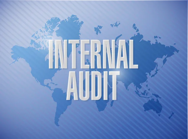 Internal Audit world map sign concept — Stock Photo, Image