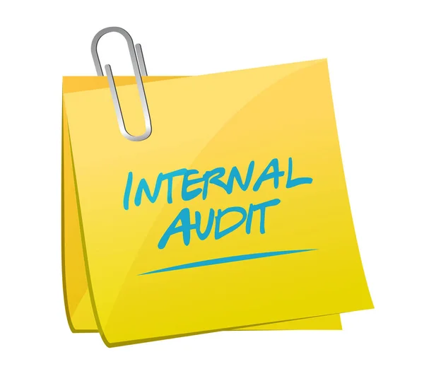 Interne Audit memo post teken concept — Stockfoto