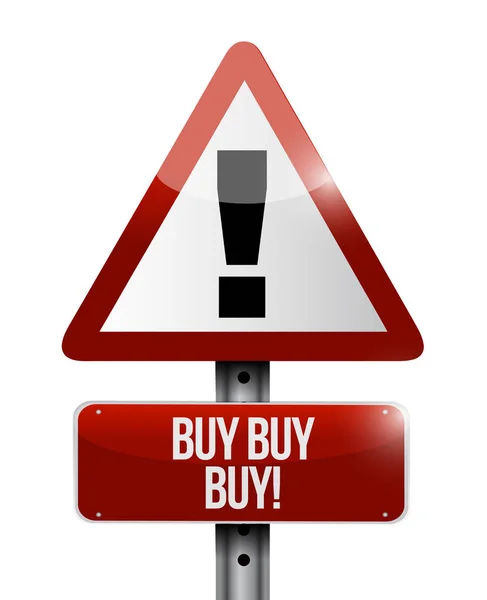 Comprar comprar comprar waring conceito sinal — Fotografia de Stock