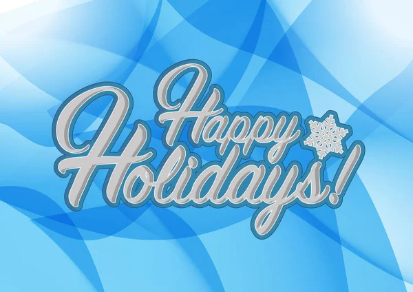 Happy holidays sign blue background — Stock Photo, Image