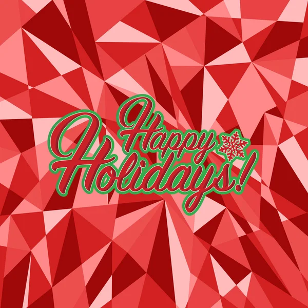 Happy holidays logga röd bakgrund — Stockfoto