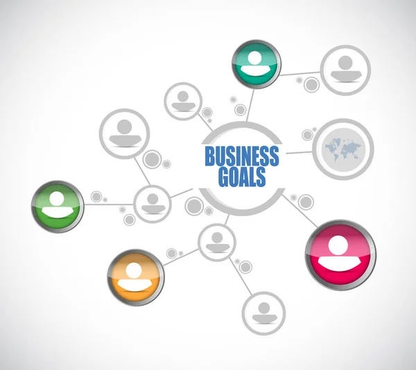 Business Goals people diagram sign concept — Stock Photo, Image