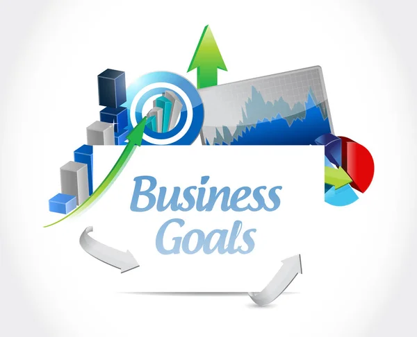 Företag mål business grafer logga koncept — Stockfoto