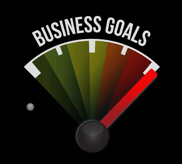 Geschäftsziele Meterschild-Konzept — Stockfoto