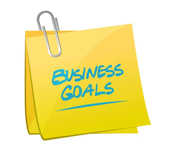 Business Goals memo post sign concept — Stock Photo, Image