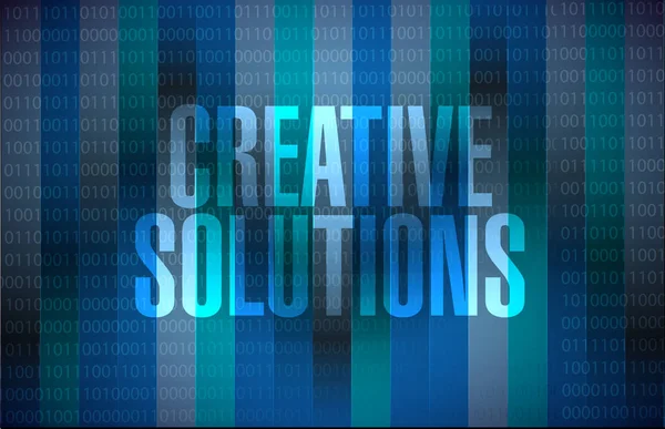 Creative solutions binary background sign concept — Stock Photo, Image