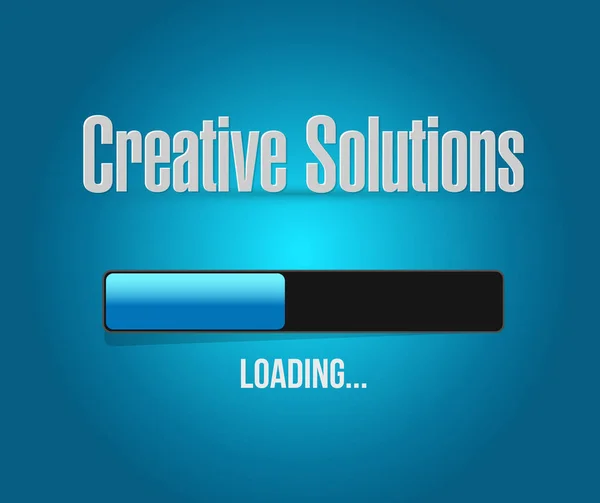 Creative solutions loading bar sign concept — Stock Photo, Image