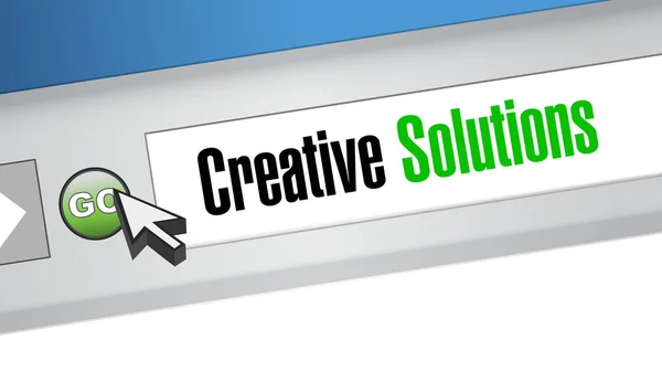 Soluzioni creative browser sign concept — Foto Stock