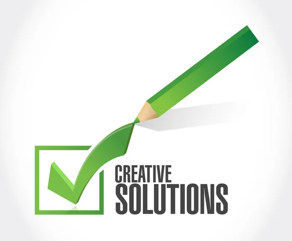 Creative solutions check mark sign concept — Stock Photo, Image