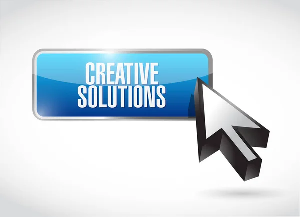 Creative solutions button sign concept illustration design graphic — Stock Photo, Image