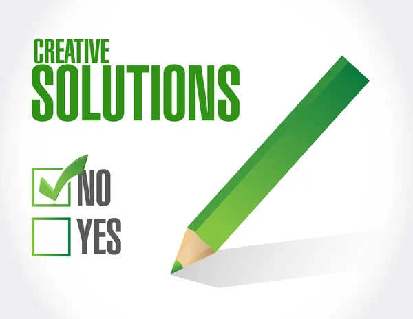No creative solutions approval sign concept — Stock Photo, Image