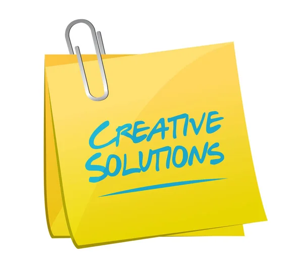 Kreative Lösungen beachten Zeichenkonzept — Stockfoto