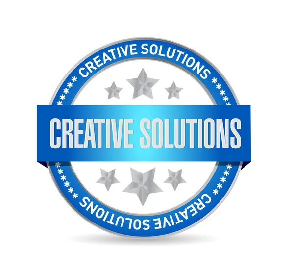 Creative solutions seal sign concept — Stock Photo, Image