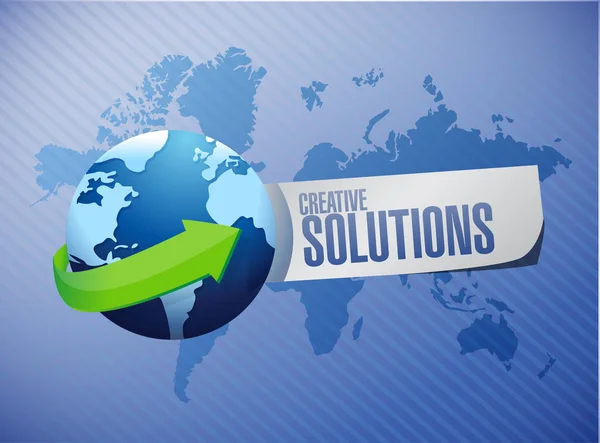 Creative solutions global sign concept — Stock Photo, Image