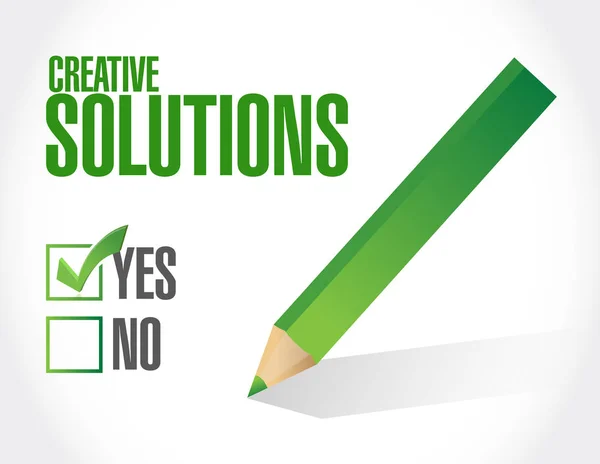 Creative solutions approval sign concept — Stock Photo, Image