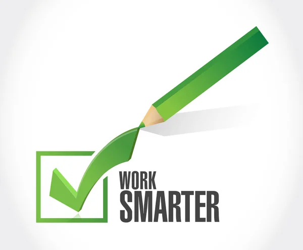 Work smarter check mark sign concept — Stock Photo, Image