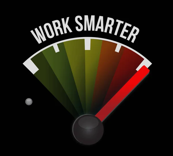 Work smarter meter sign concept — Stock Photo, Image