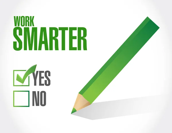 Work smarter approval sign concept — Stock Photo, Image