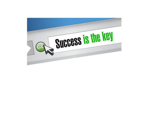 Framgång är den viktigaste webbplatsen logga — Stockfoto