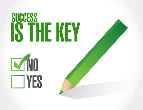 No Success is the key approval sign concept — Stock Photo, Image